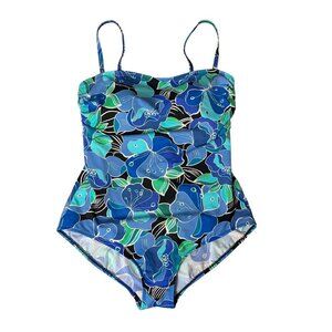 Seekers Australia Swimsuit 16 Blue One Piece Built‎ In Bra Padding